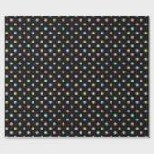 Black Pastel Spot ELEGANT BIRTHDAY WEDDAY WRAP Geschenkpapier (Flach)