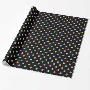 Black Pastel Spot ELEGANT BIRTHDAY WEDDAY WRAP Geschenkpapier