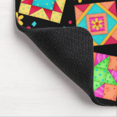 Black Patchwork Quilt Blocks Mousepad (Ecke)