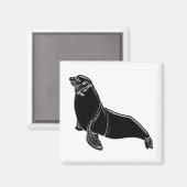 Black Patent Leather Siegel Magnet (Vorderseite/Rückseite)