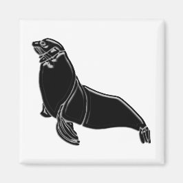 Black Patent Leather Siegel Magnet