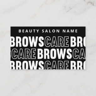 Black Pattern Brows Aftercare PMU Brow Instruktion Visitenkarte