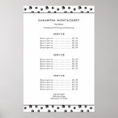 Black Paw druckt Berufliche Pet Sitter Services Poster (Vorne)