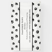 Black Paw druckt Beruflichen Pet Salon Banner (Vertikal)
