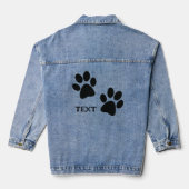 Black Paw druckt Design Denim Jacket Jeansjacke (Rückseite)