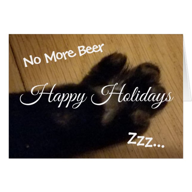 Black Paw Holiday Greetings (Vorderseite (Horizontal))