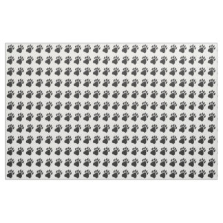 Black Paw Print Stoff