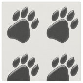 Black Paw Print Stoff (Nahaufnahme)