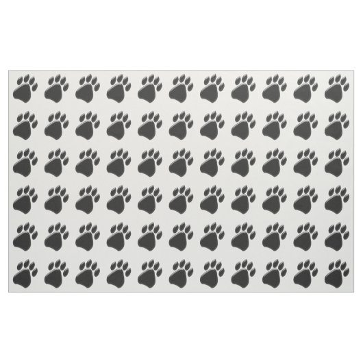 Black Paw Print Stoff (Fat Quarter (45,7 x 55,9 cm))