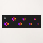 Black Paw Print Yoga Mat mit Namen Yogamatte (Vorderseite (Horizontal))