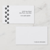 Black Paw Prints Border Business Card Visitenkarte (Vorne/Hinten)