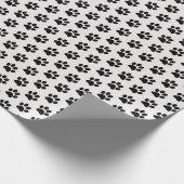 Black Paw Prints Geschenkpapier (Ecke)