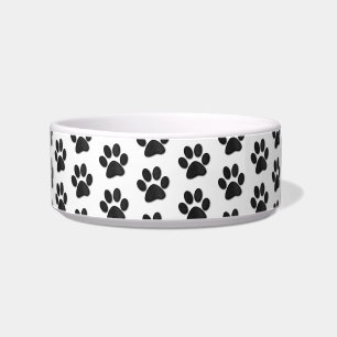 Black Paw Prints Napf