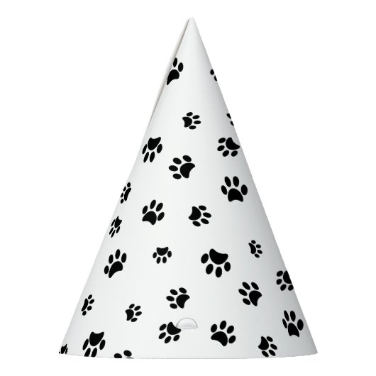 Black Paw Prints Partyhütchen (Links)