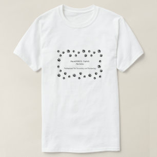 Black Paw Prints Professionelles Pet-Salon T-Shirt