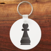 Black Pawn Schach Piece Schlüsselanhänger (Vorderseite)