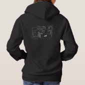 Black Paws in Sun-Drenched Alley Hoodie (Rückseite)