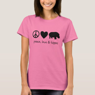 Black Peace Liebe & Hippos T-Shirt