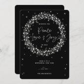 Black Peace Liebe+Joy Sparkling Lights Weihnachten (Vorne/Hinten)