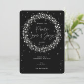 Black Peace Liebe+Joy Sparkling Lights Weihnachten (Stehend Vorderseite)