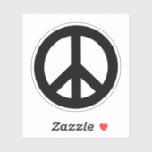 Black Peace Sign Aufkleber (Blatt)