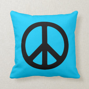 Black Peace Sign Kissen