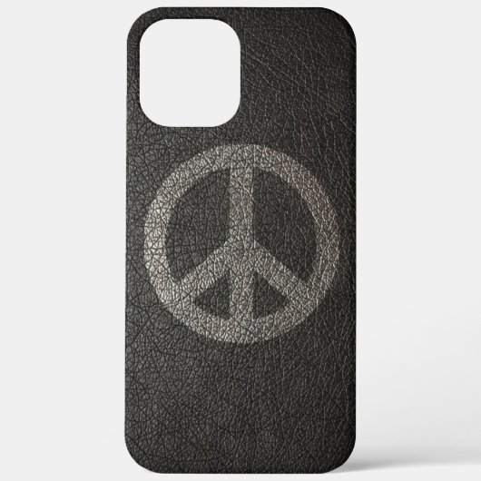 Black Peace Sign Phone Case - iPhone 12 Pro Max (Rückseite)