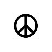Black Peace Symbol Gummistempel (Prägung)