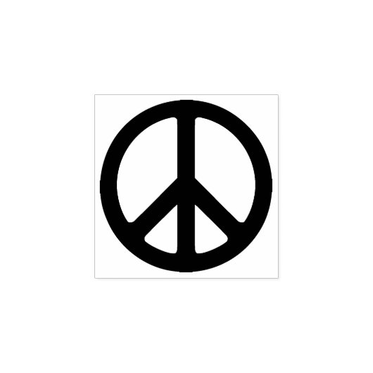 Black Peace Symbol Gummistempel (Prägung)