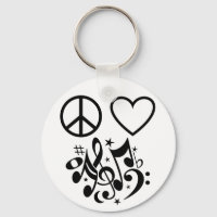 Black Peace Symbol Liebe Heart Dancing Musiknotens