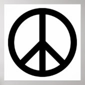 Black Peace Symbol Poster (Vorne)