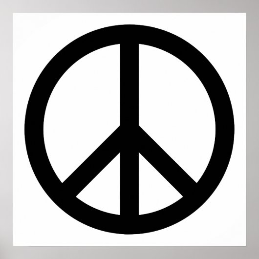 Black Peace Symbol Poster (Vorne)
