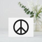 Black Peace Symbol Postkarte (Stehend Vorderseite)