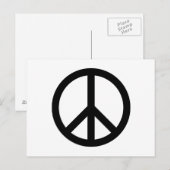 Black Peace Symbol Postkarte (Vorne/Hinten)