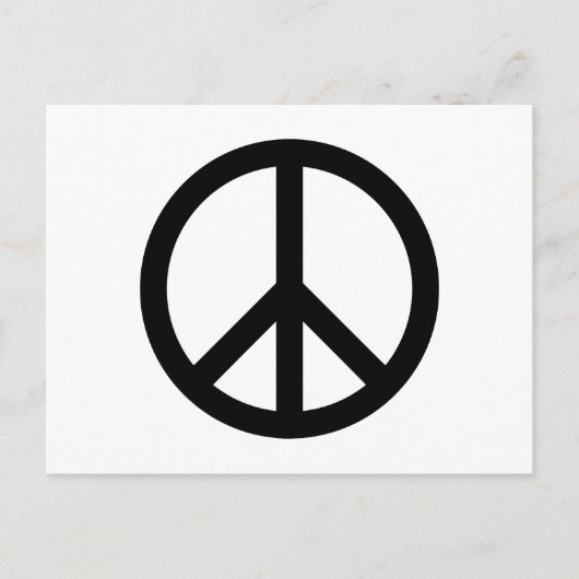 Black Peace Symbol Postkarte (Vorderseite)