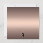 Black & Peach Ballerina Einladung zum Geburtstag (Rückseite)