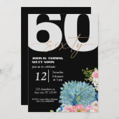 Black Peacock 60. Geburtstagseinladungen Einladung (Vorne/Hinten)