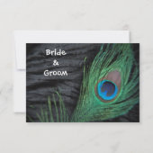 Black Peacock Still Ife UAWG RSVP Karte (Rückseite)