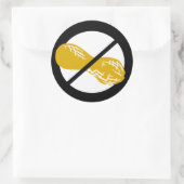 Black Peanut Free Nut Allergie Kinder Runder Aufkleber (Tasche)