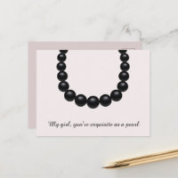 Black Pearl Necklace gedruckte Postkarte