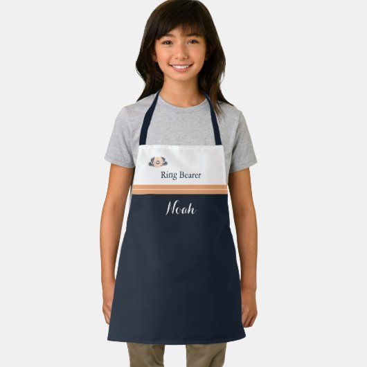 Black Pearl Watusi Tacao Wedding Ring Bearer Schür Schürze (Insitu)