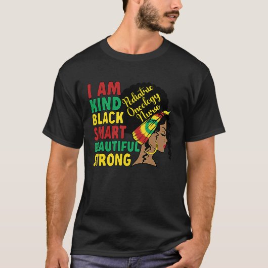 Black Pediatric Oncology Nurse African American T-Shirt (Vorderseite)