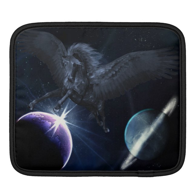 Black Pegasus iPad Sleeve (Rückseite)