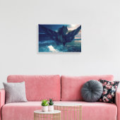 Black Pegasus Leinwanddruck (Insitu (Wohnzimmer))