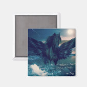 Black Pegasus Magnet (Vorderseite/Rückseite)