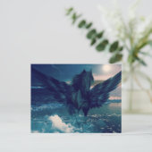 Black Pegasus Postkarte (Stehend Vorderseite)