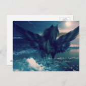 Black Pegasus Postkarte (Vorne/Hinten)