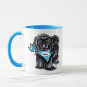 Black Pekingese Päkingese Name Personalisiert Blue Tasse (Links)
