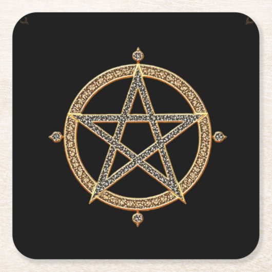 Black Pentagram Untersetzer (Vorderseite)