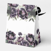 Black Peonies Vintag Gothic Wedding Geschenkschachtel (Rückseite)